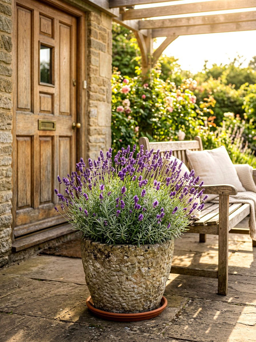 Lavender Front Door Planter - 30 front door planter ideas