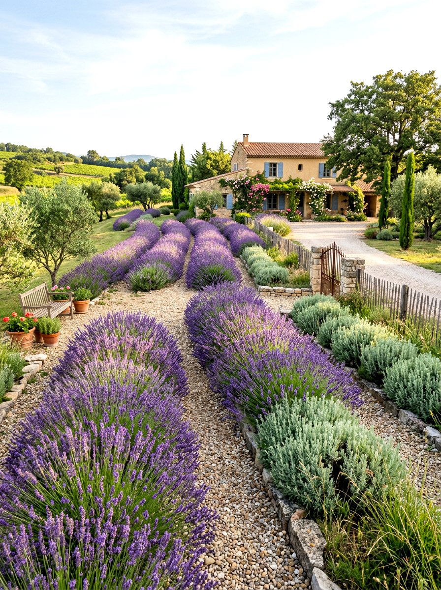 Lavender Garden - 30 drought tolerant front yard ideas