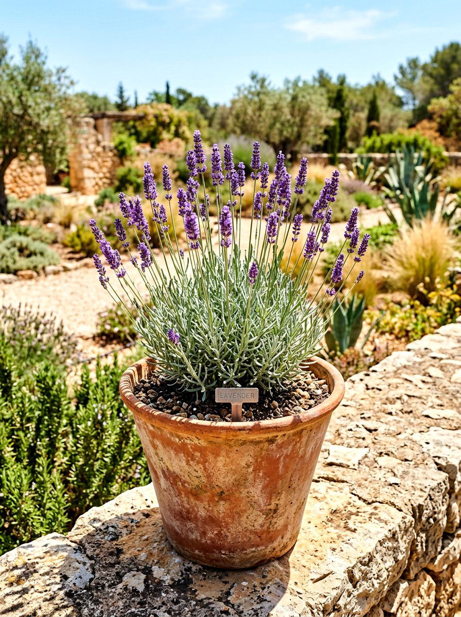 Lavender Herb Planter - 30 patio container garden ideas