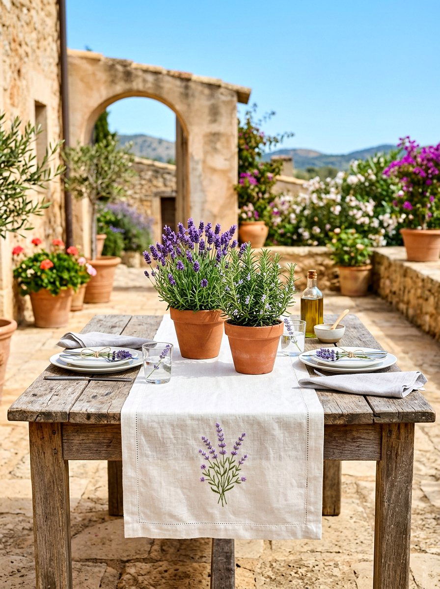 Lavender Herb Table Setting - 30 floral tablescape ideas