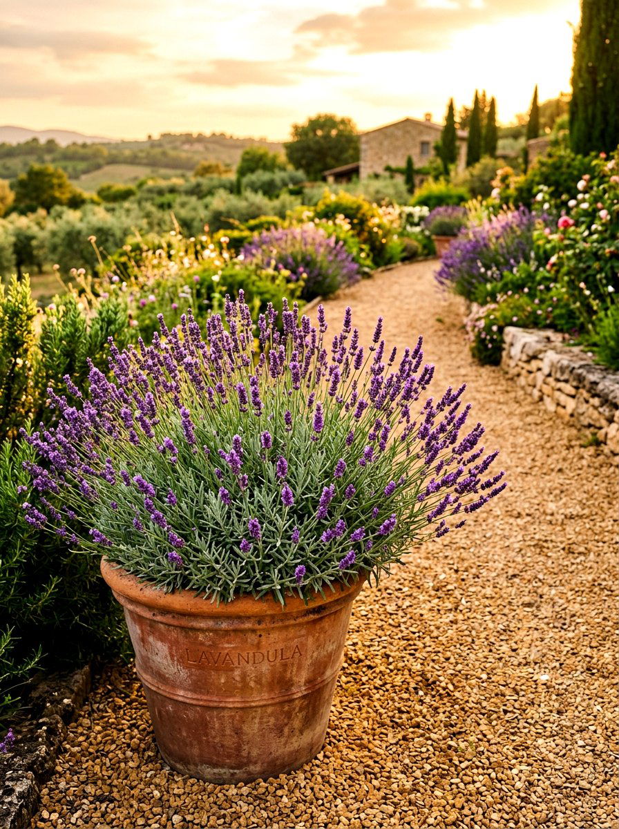 Lavender In Terracotta - 30 summer container garden ideas