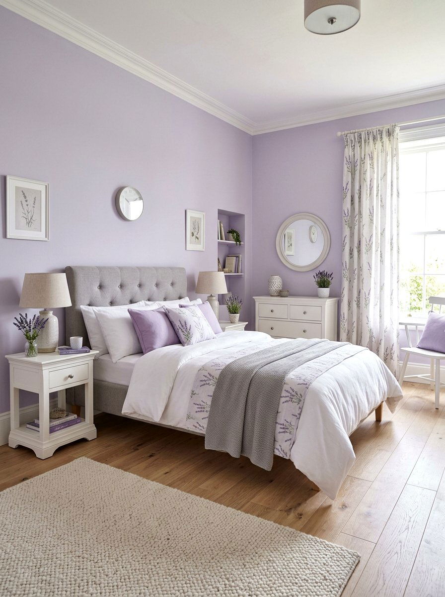 Lavender Inspired Bedroom - 30 flower room ideas