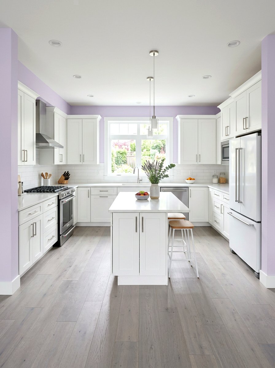Lavender Kitchen Wall - 30 kitchen wall color ideas