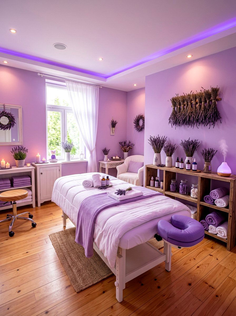 Lavender Massage Room - 30 massage room ideas