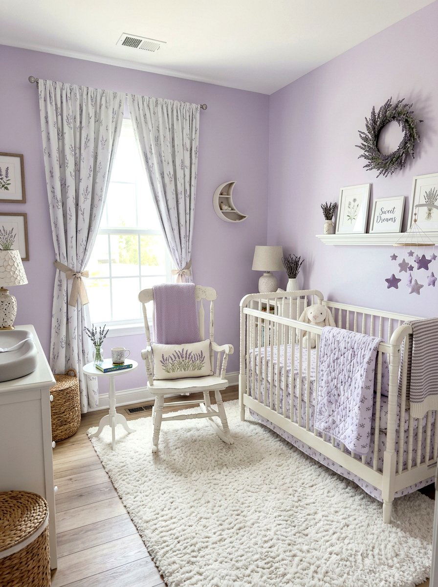 Lavender Nursery Decor - 30 floral nursery ideas