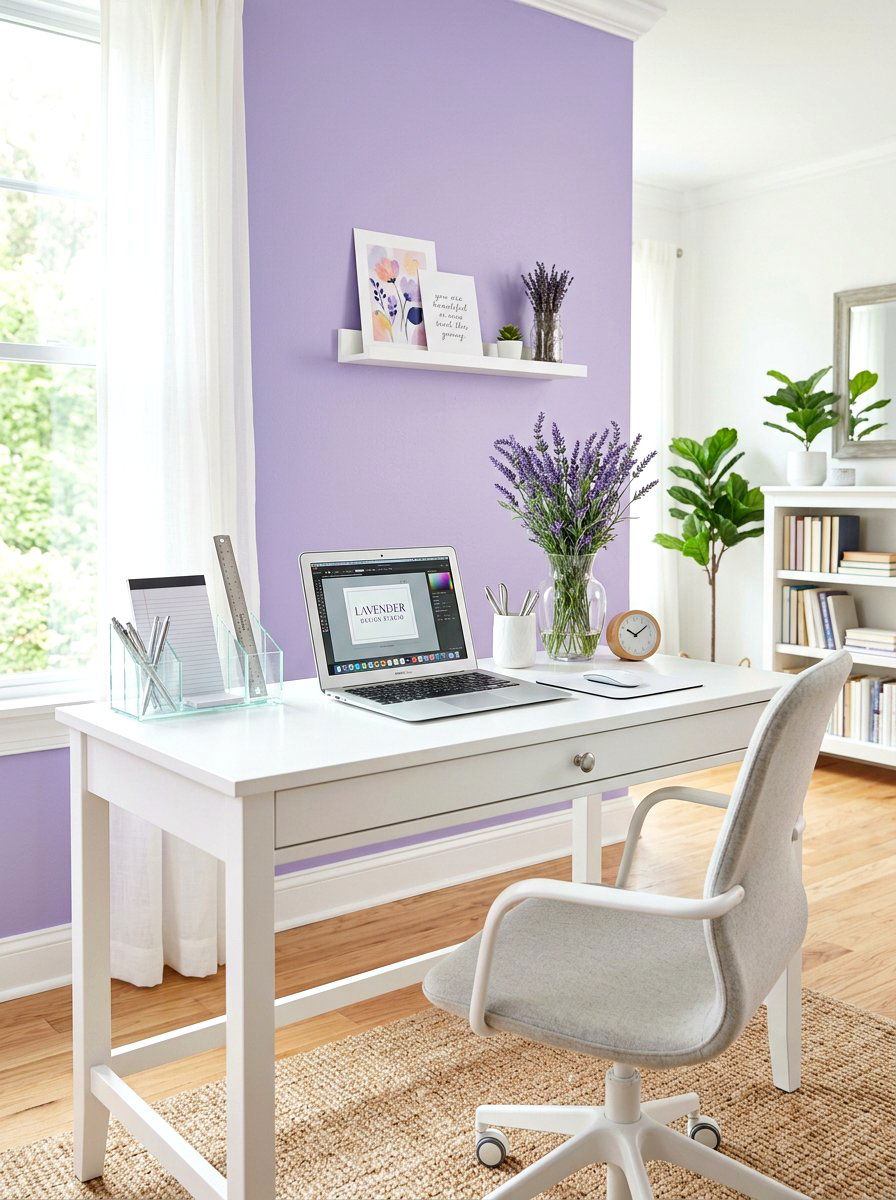 Lavender Office Paint - 30 office accent paint ideas