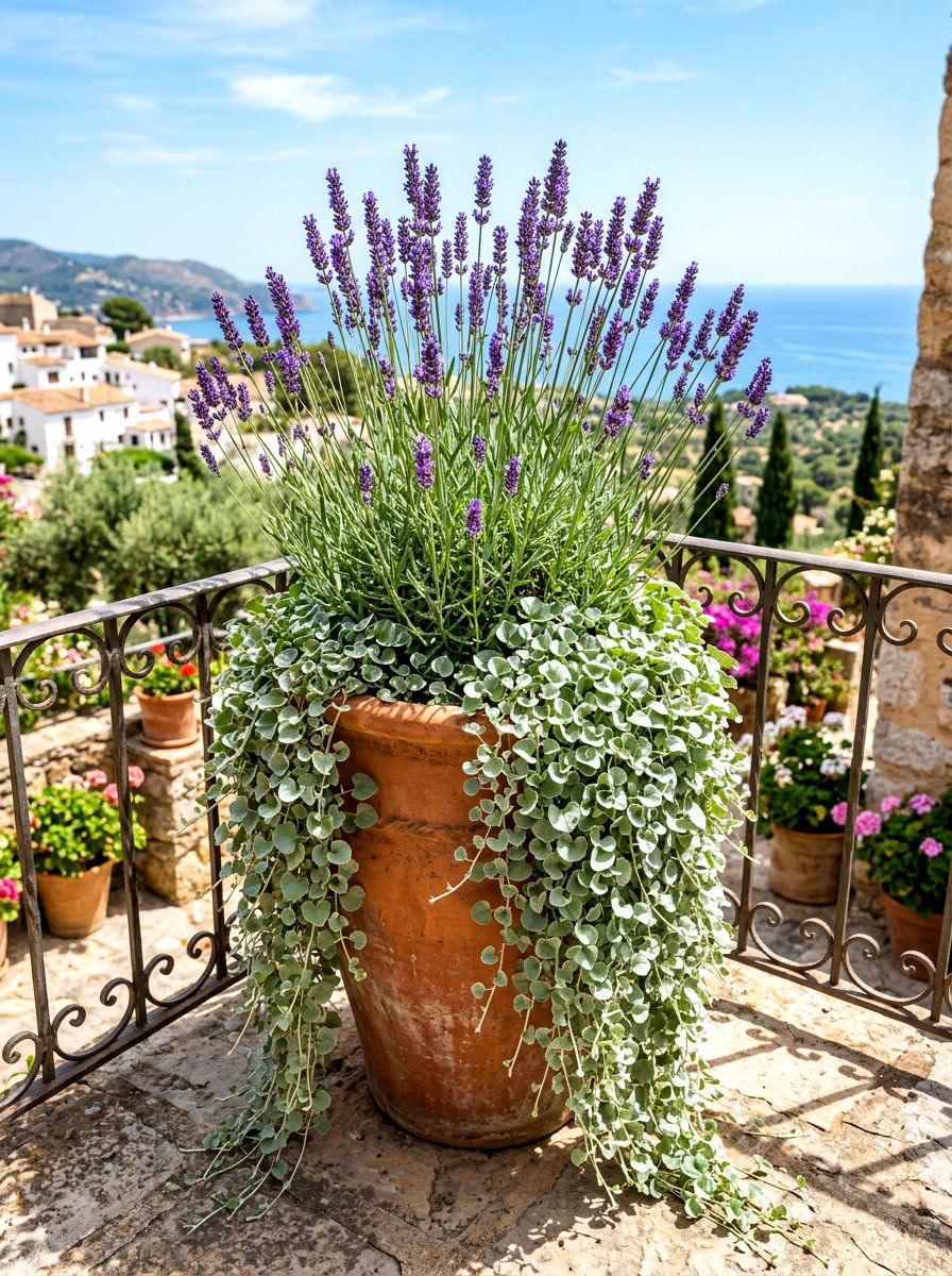 Lavender Plant Pot - 30 container plant arrangement ideas