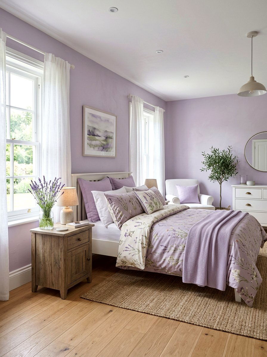 Lavender Theme Bedroom - 30 romantic floral bedroom ideas