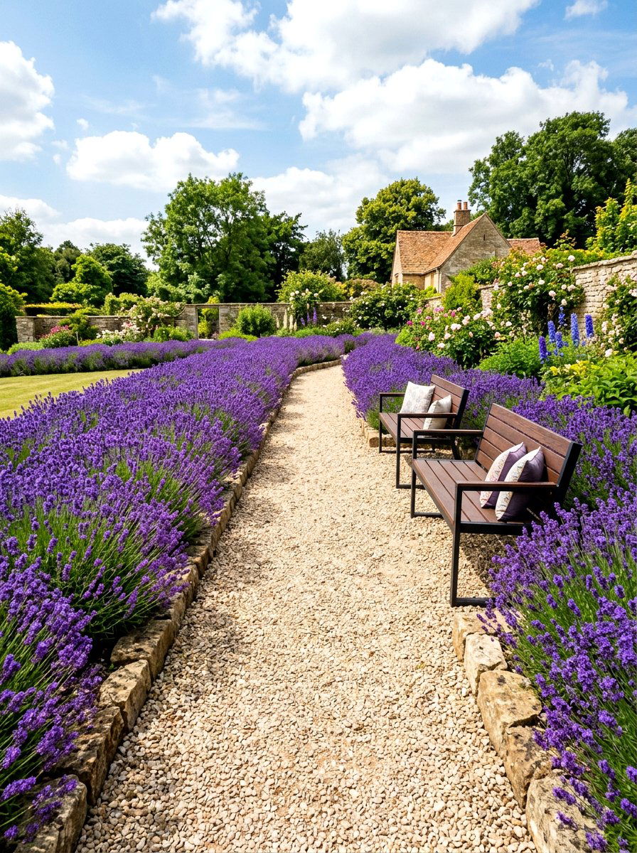 Lavender Walkway - 30 fragrance garden ideas
