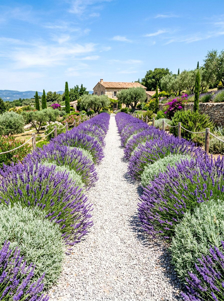 Lavender Walkway - 30 edible flower garden ideas