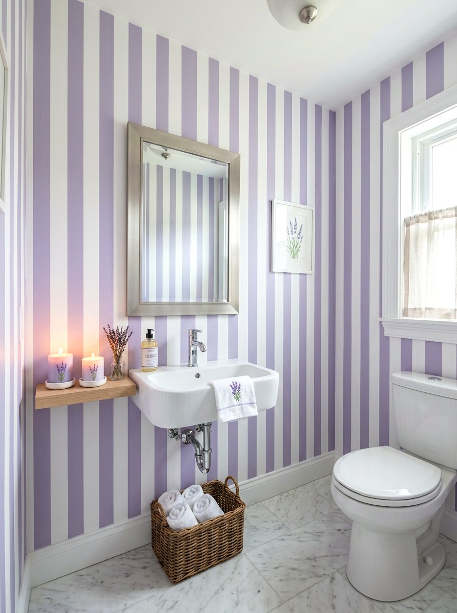 30 Stripe Powder Bath Ideas for a Luxe Look in Small Spaces