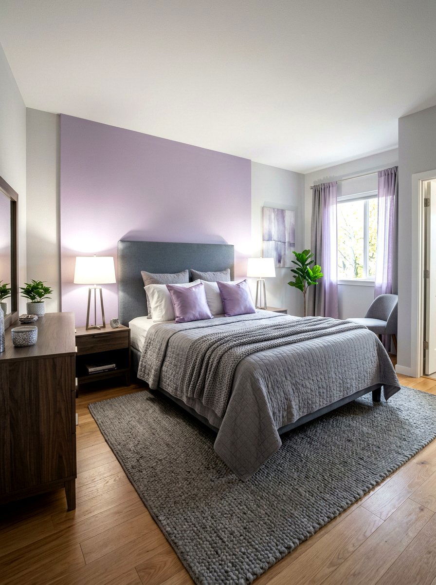 Lavender and grey bedroom - 30 lavender bedroom ideas