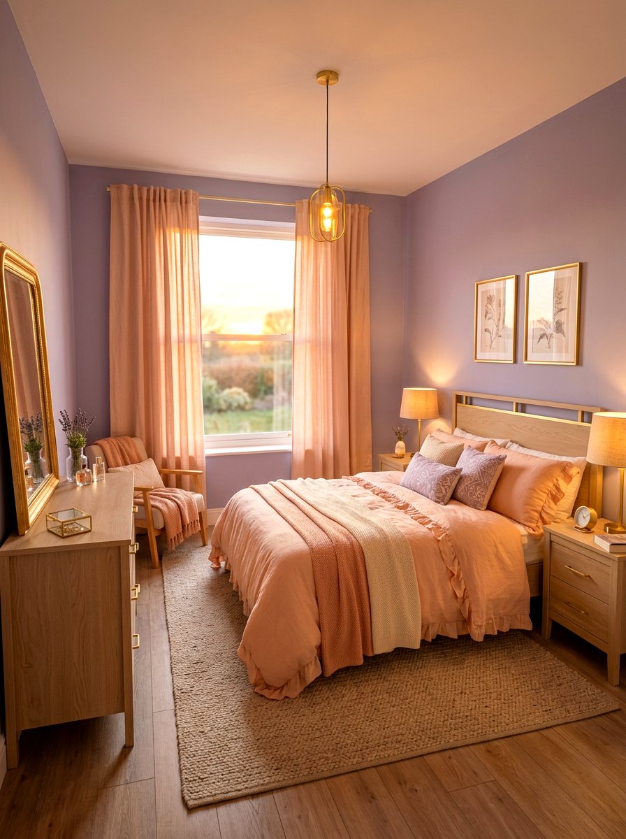 Lavender and peach bedroom - 30 lavender bedroom ideas