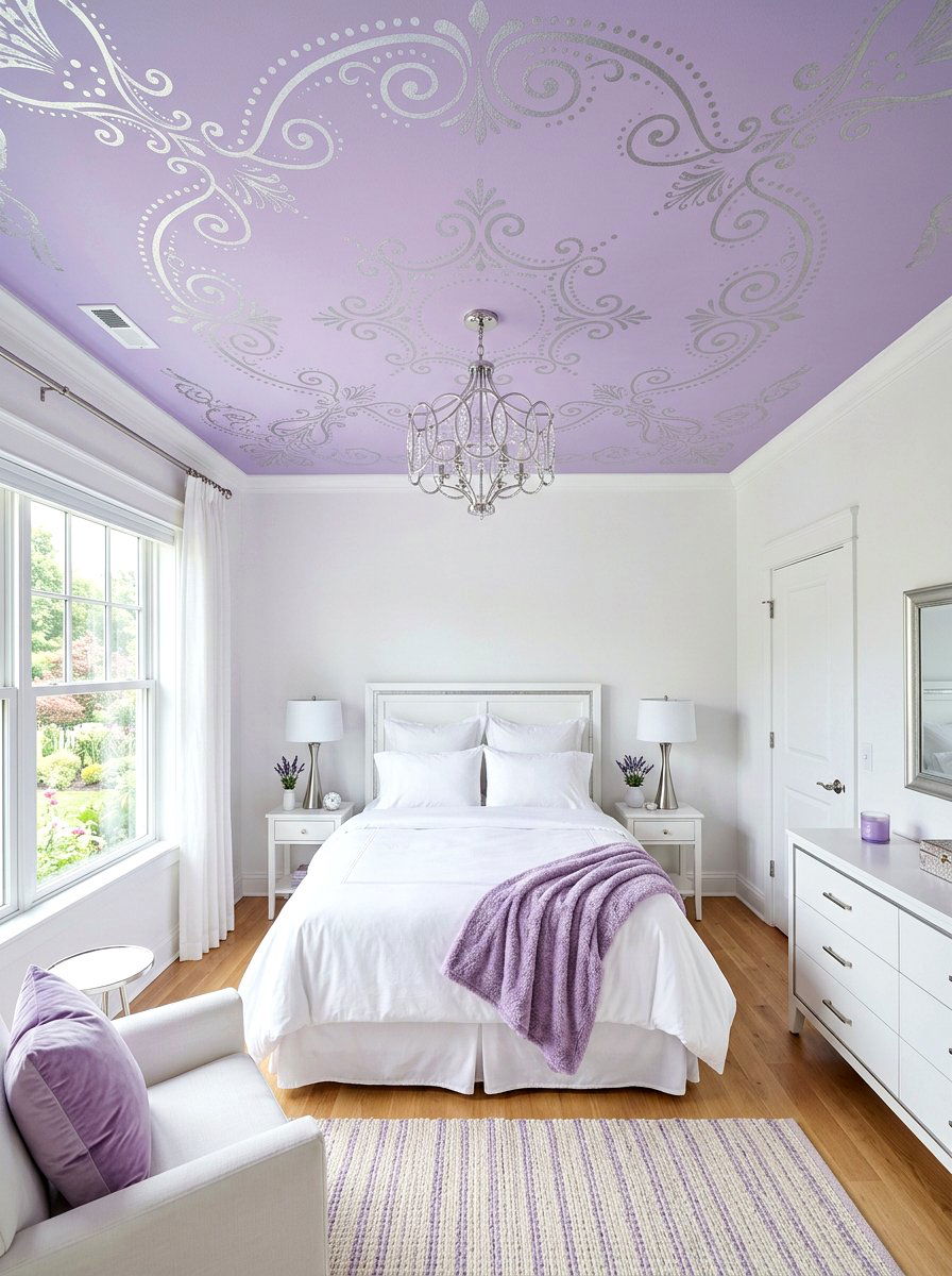 Lavender ceiling - 30 painted ceiling ideas