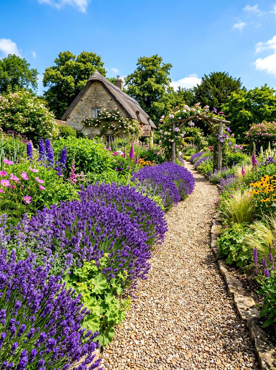 Lavender garden border - 30 bee garden border ideas