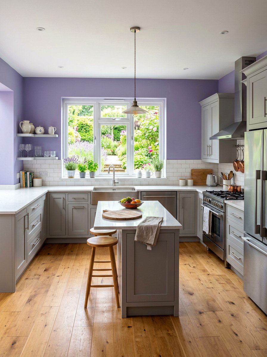 Lavender kitchen decor - 30 color pop kitchen ideas