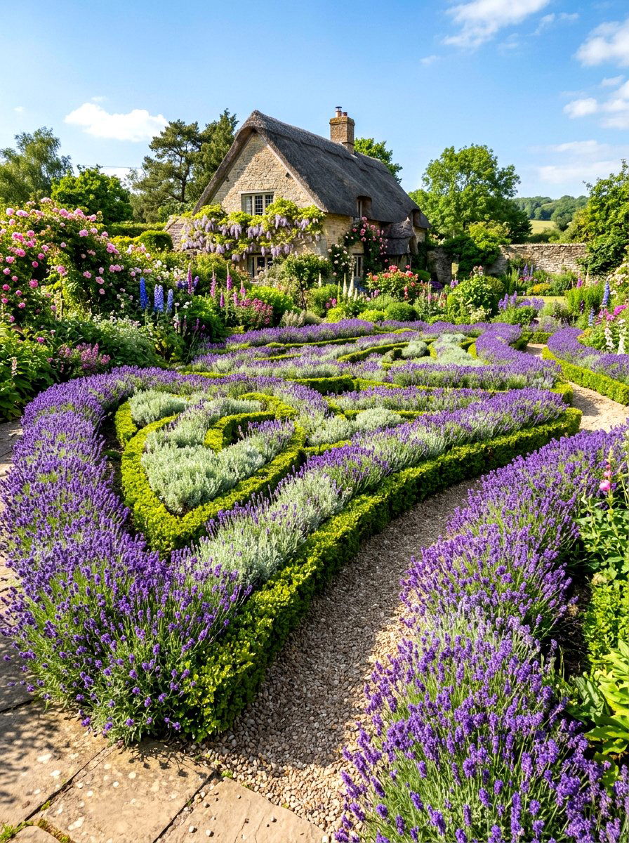 Lavender knot garden - 30 knot garden ideas