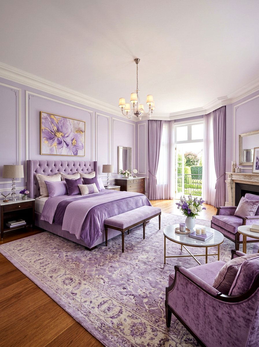 Lavender master bedroom - 30 lavender bedroom ideas
