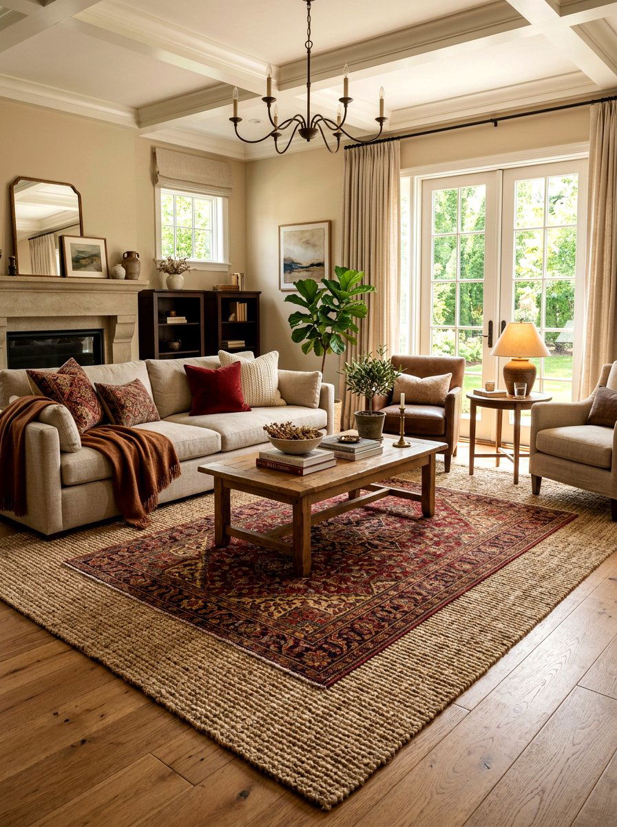 Layered Area Rug Living Room - 30 formal living room ideas