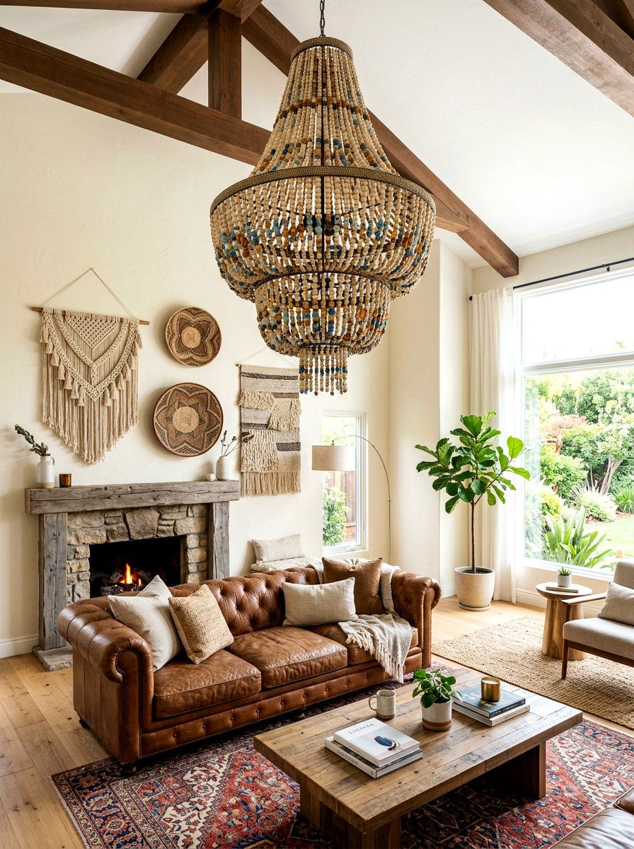Layered Beaded Chandelier - 30 beaded chandelier ideas
