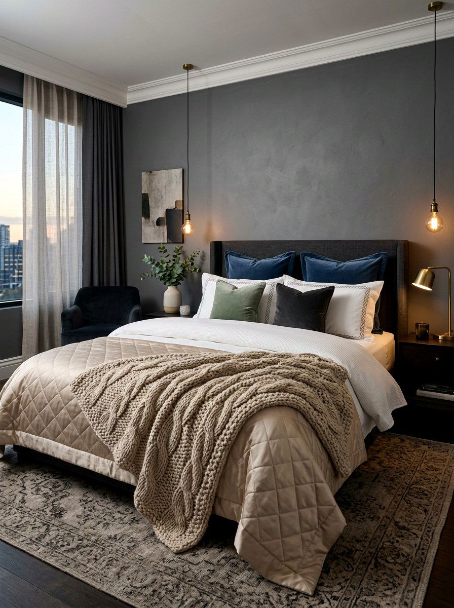 Layered Bed Textures - 30 hotel duvet bedroom ideas