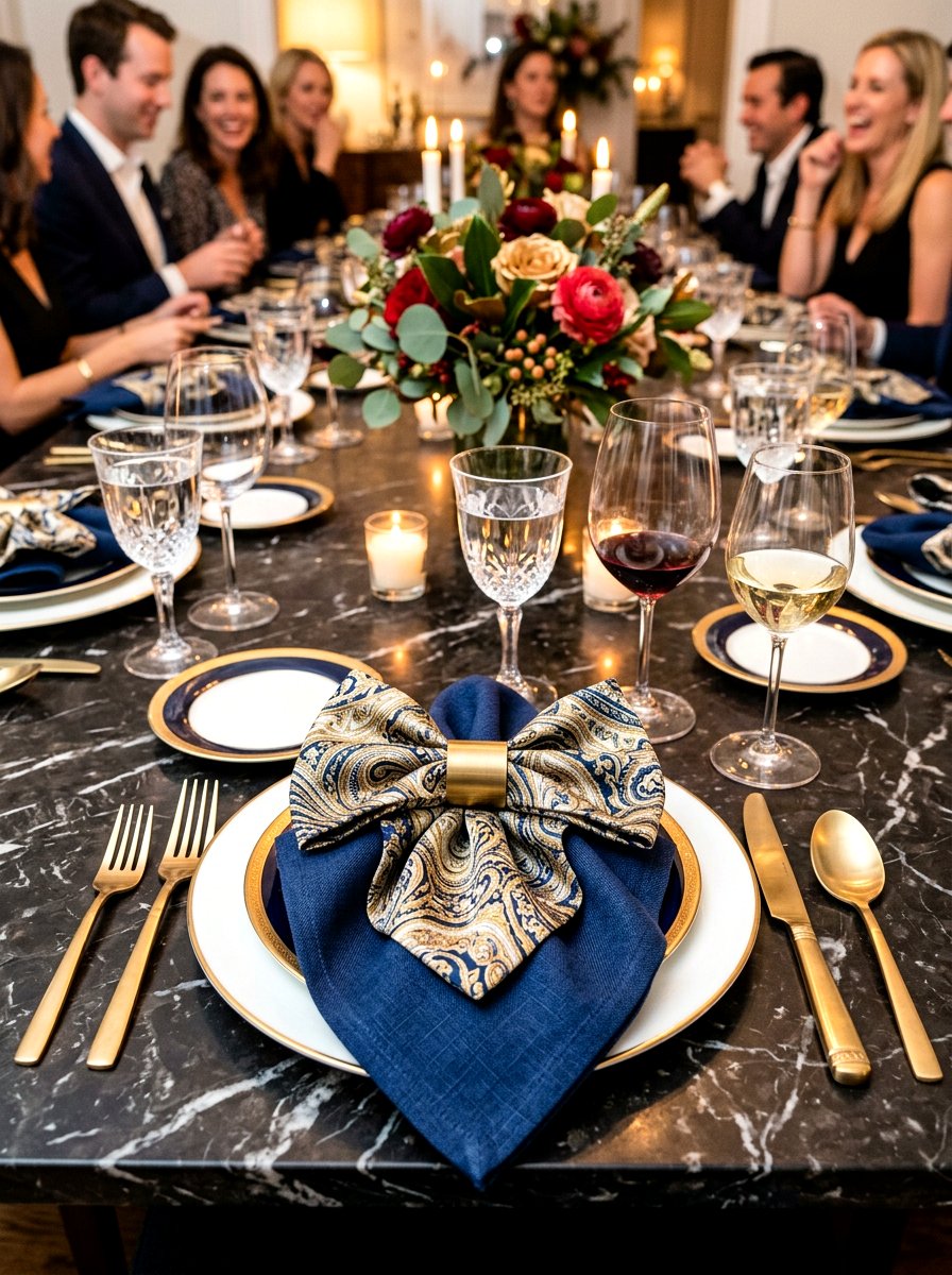 Layered Bow Napkin - 30 bow napkin ideas