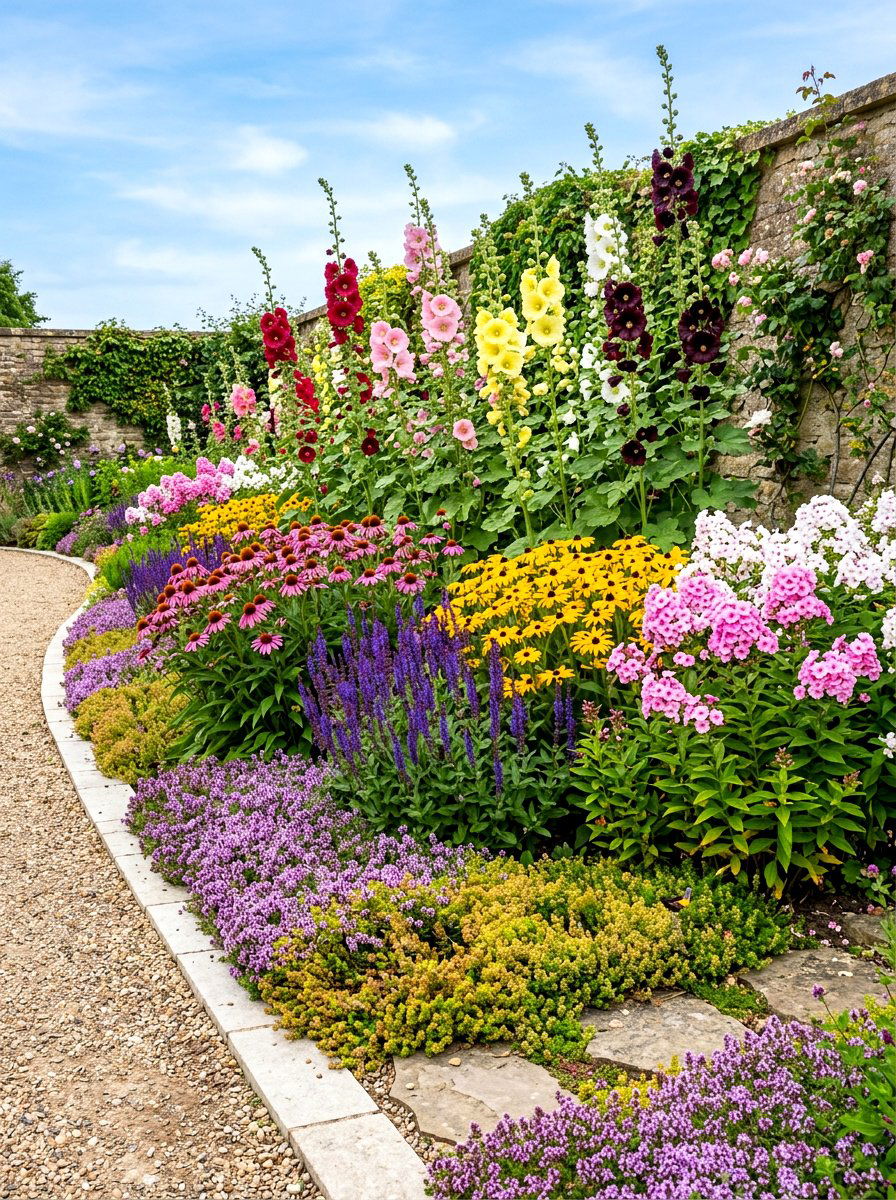 Layered Height Border - 30 perennial border ideas
