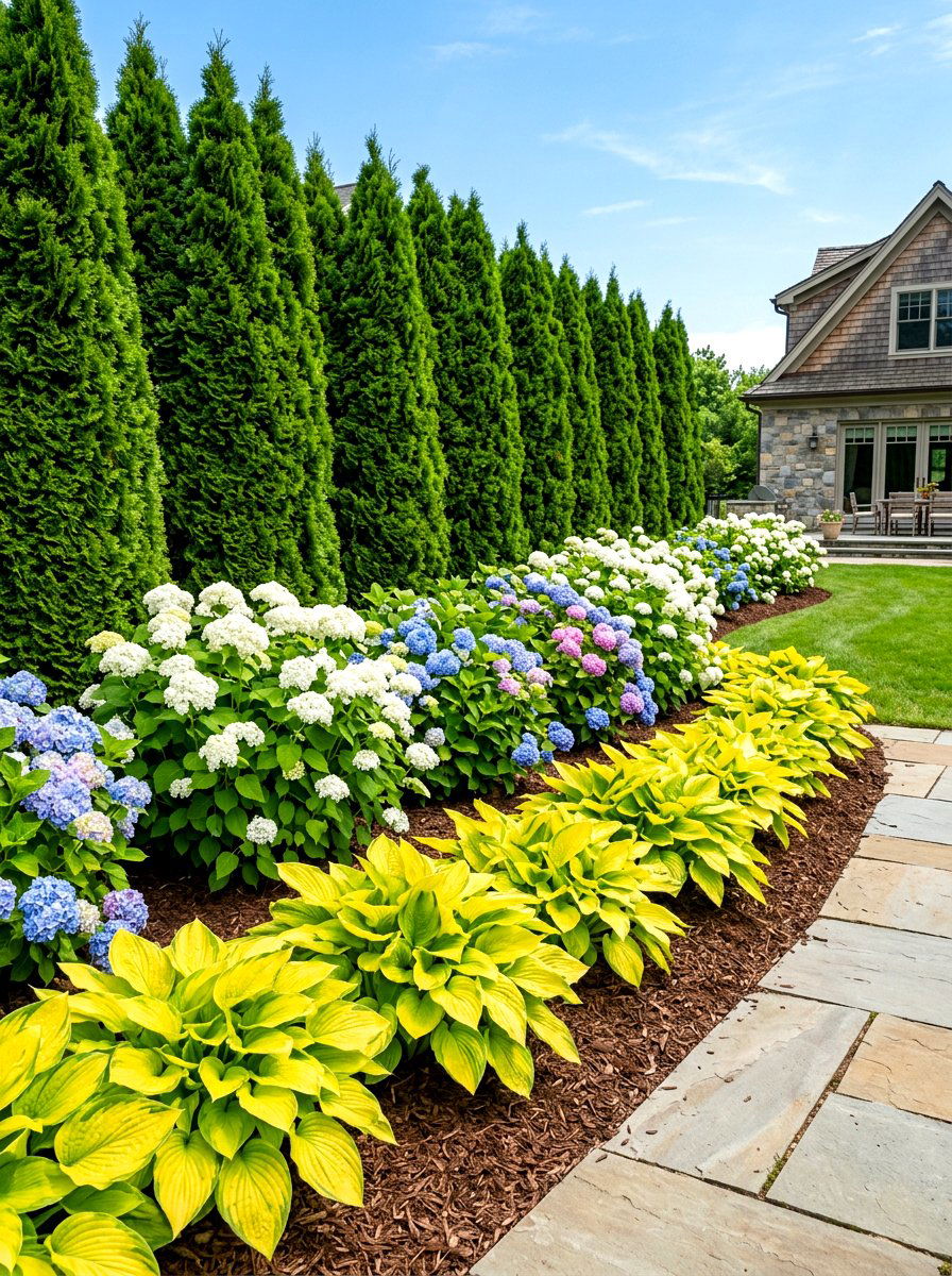 Layered Landscape Planting - 30 front yard privacy ideas
