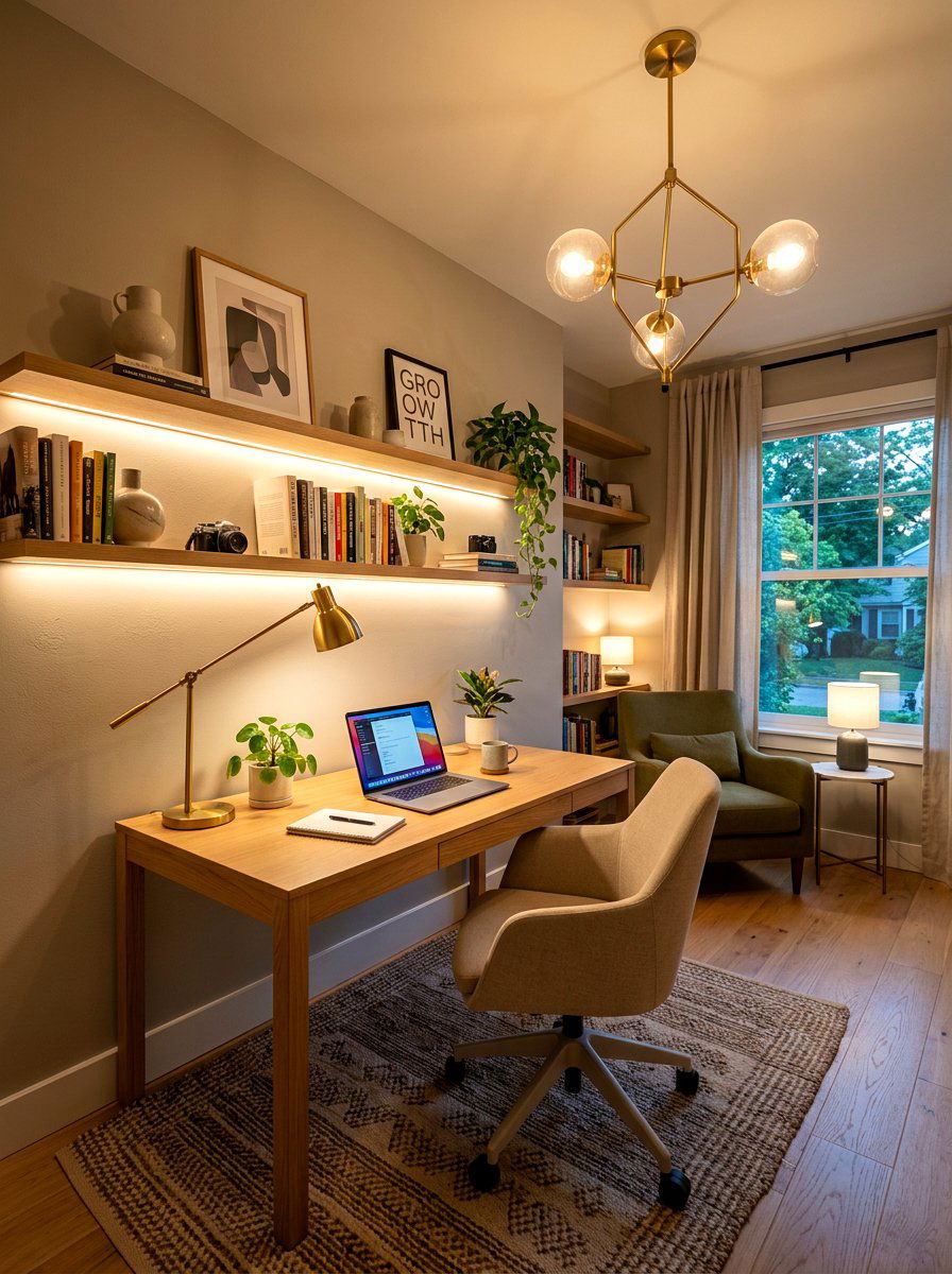 30 calm neutral office ideas for Focus and Cozy Productivity
