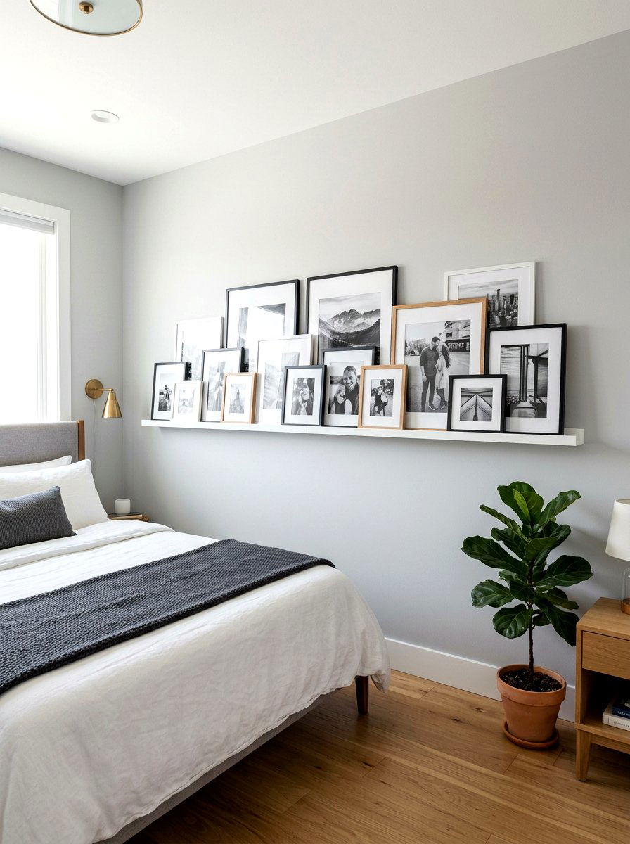 Layered Picture Ledge - 30 shelf styling for Instagram ideas