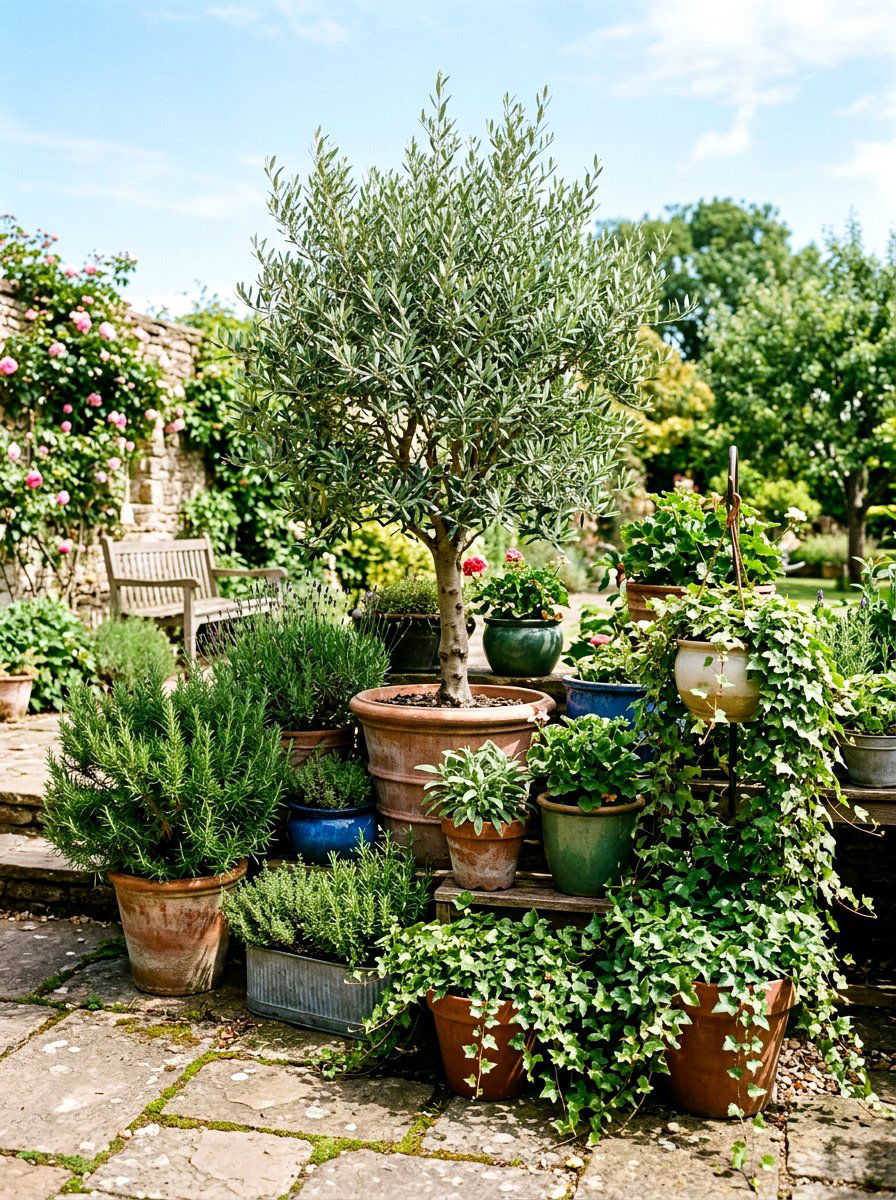 30 Potted Olive Backyard Ideas for a Fresh, Tree-Lined Look