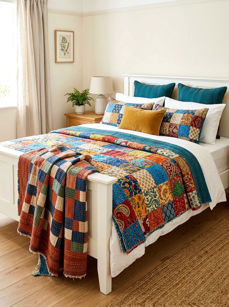 Layered Quilt Bedscape - 30 designer bedscape ideas