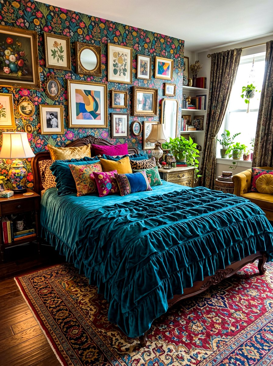 Layered Ruffled Bedspread - 30 ruffled bedding bedroom ideas