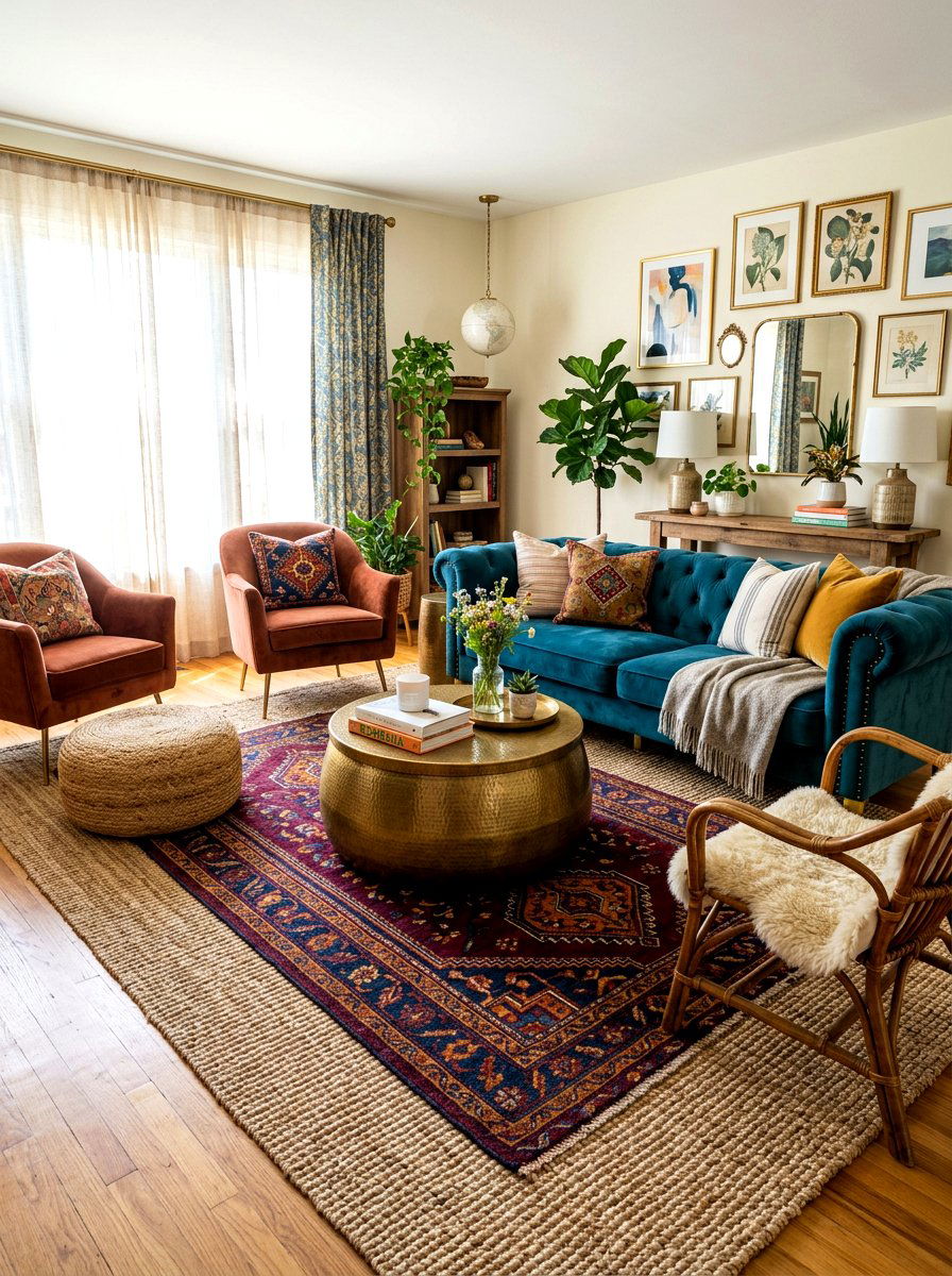 Layered Rug Living Room - 30 living room rug ideas