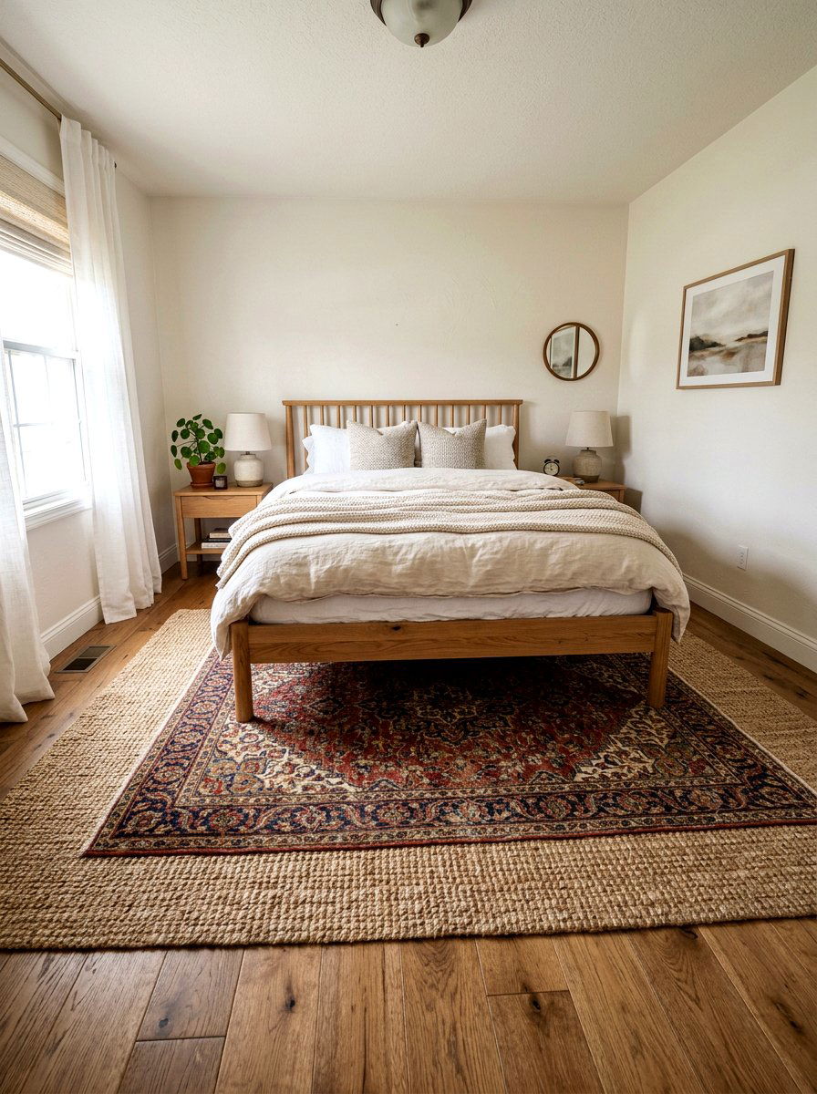 Layered Rugs Bedroom - 30 cute bedroom decor ideas