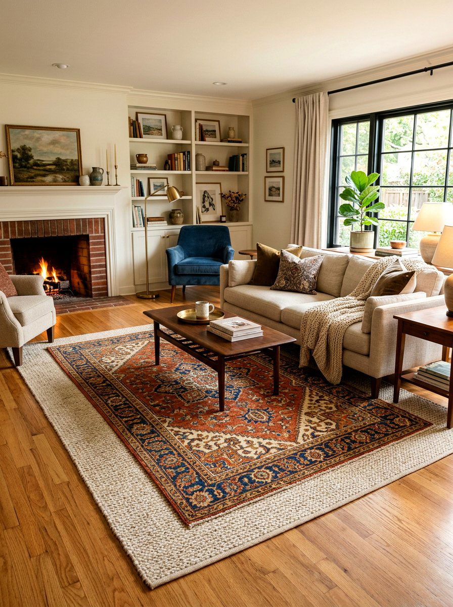 Layered Rugs In Living Room - 30 layered rug ideas