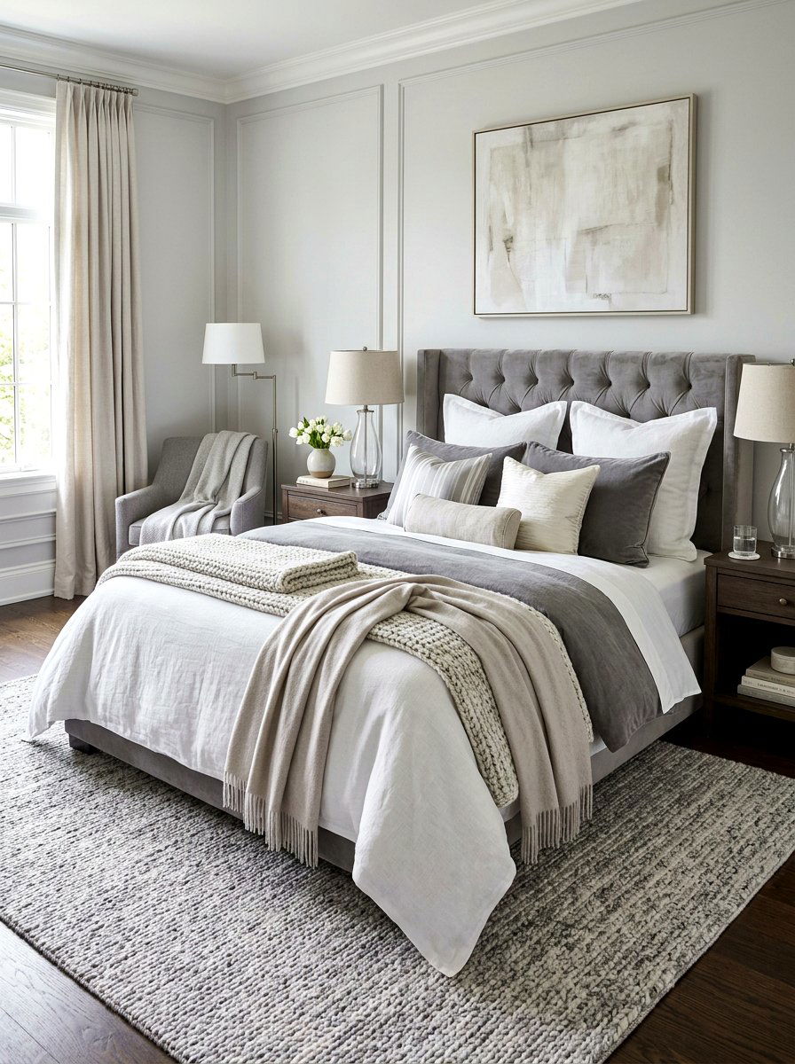 Layered Textile Formal Bedroom - 30 old money bedroom ideas