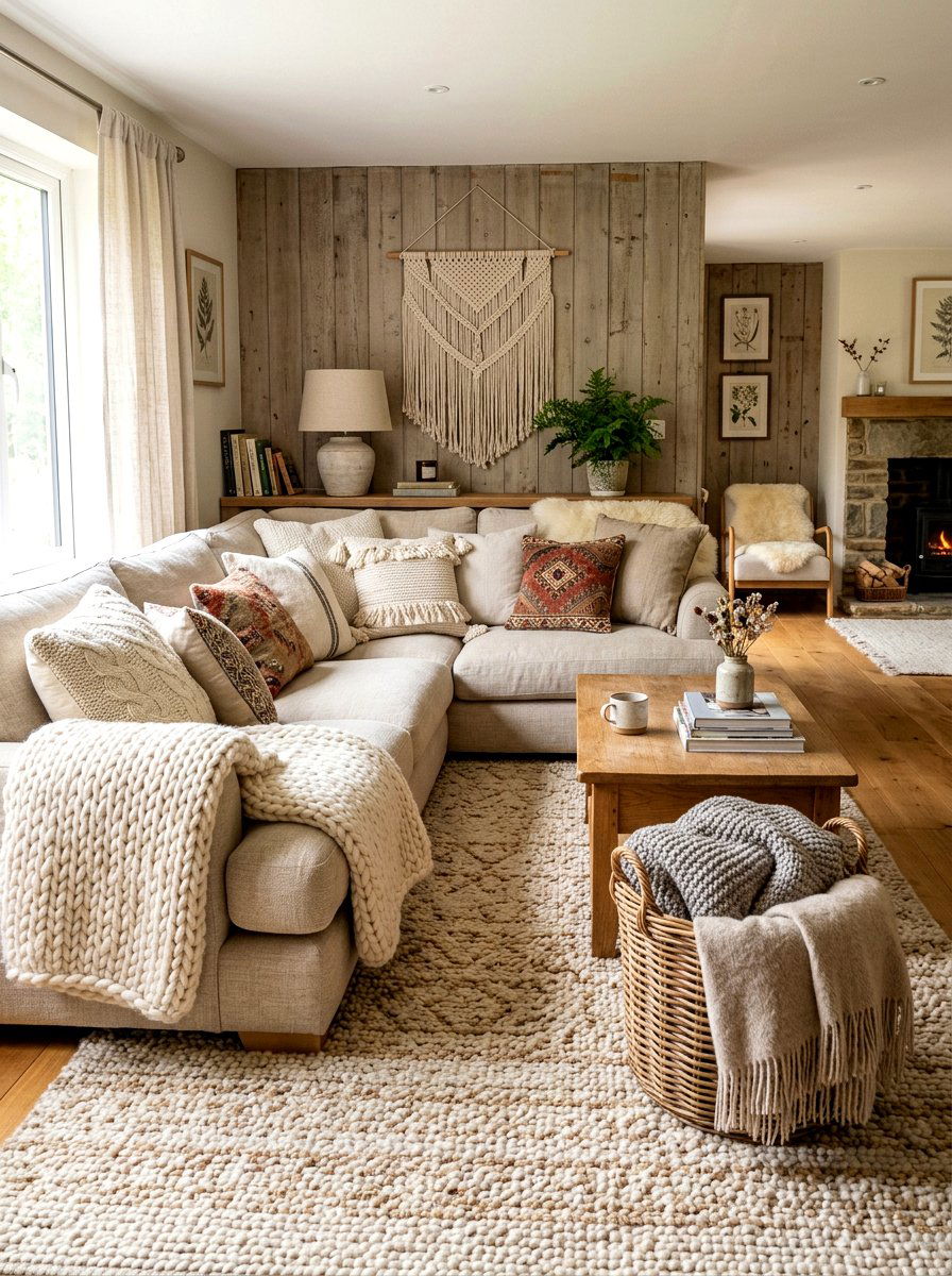 Layered Textile Room - 30 rustic living room ideas
