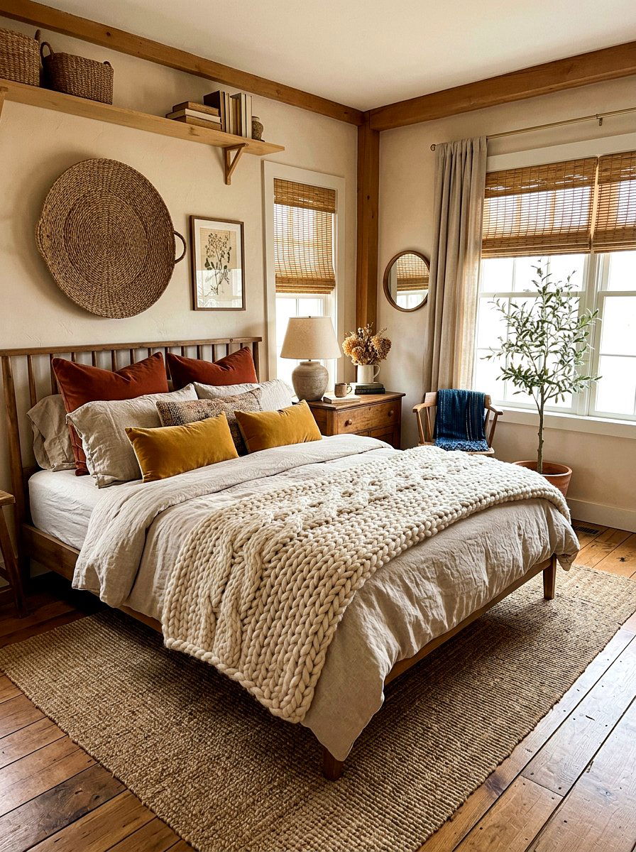 Layered Texture Bedroom Design - 30 holiday hosting room ideas