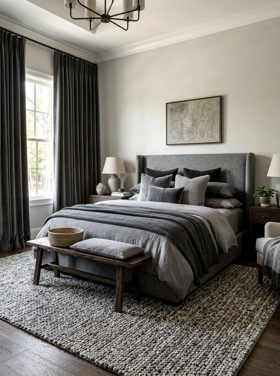 Layered Texture Bedroom - 30 dark academia bedroom ideas