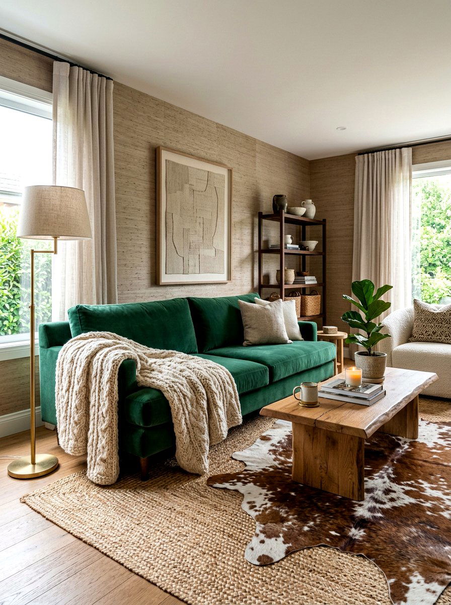 Layered Texture Lounge - 30 unoptimized cozy home ideas
