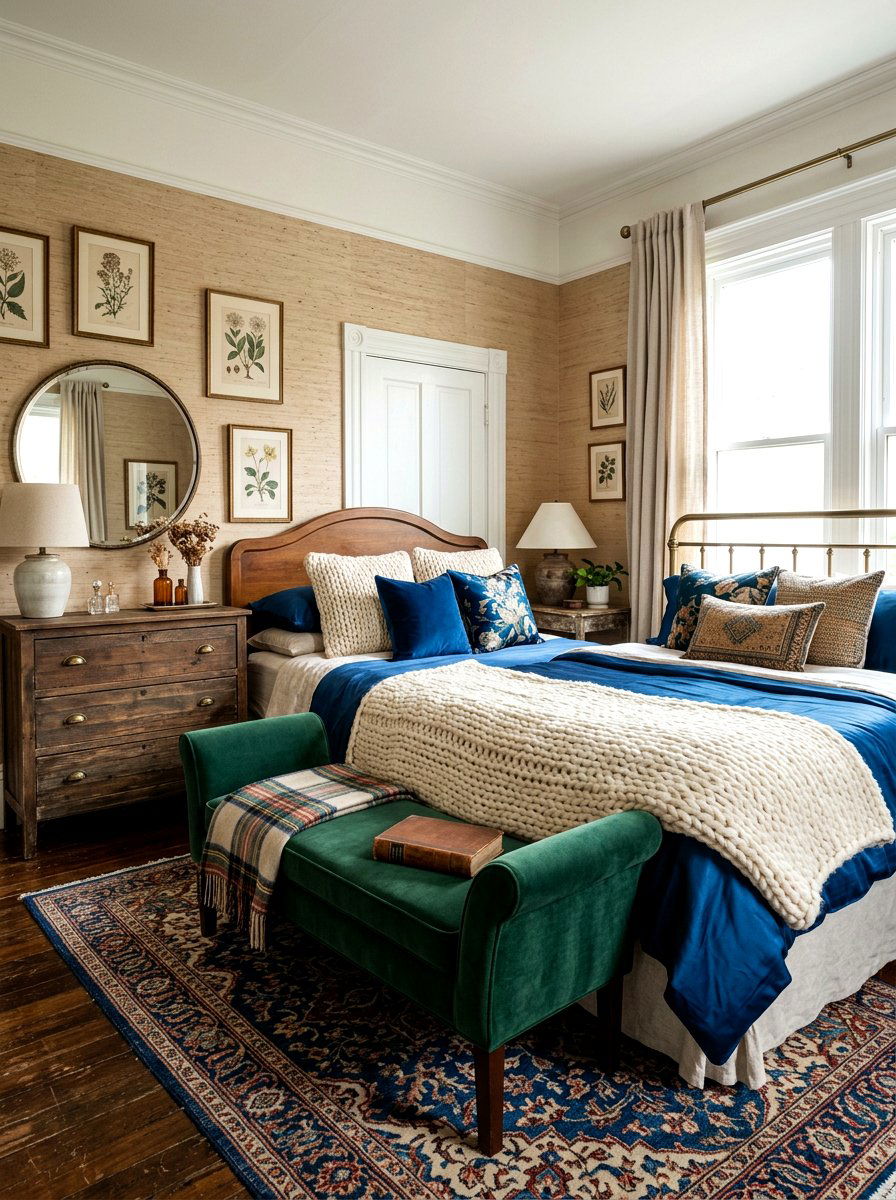 Layered Texture Vintage Bedroom - 30 cottage vintage bedroom ideas