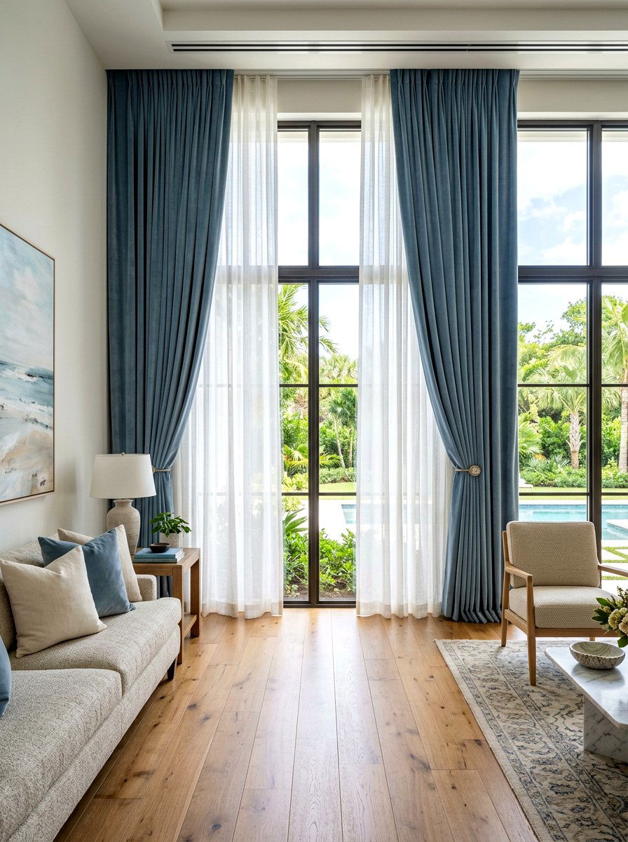 Layered Window Curtains - 30 five star bedroom ideas
