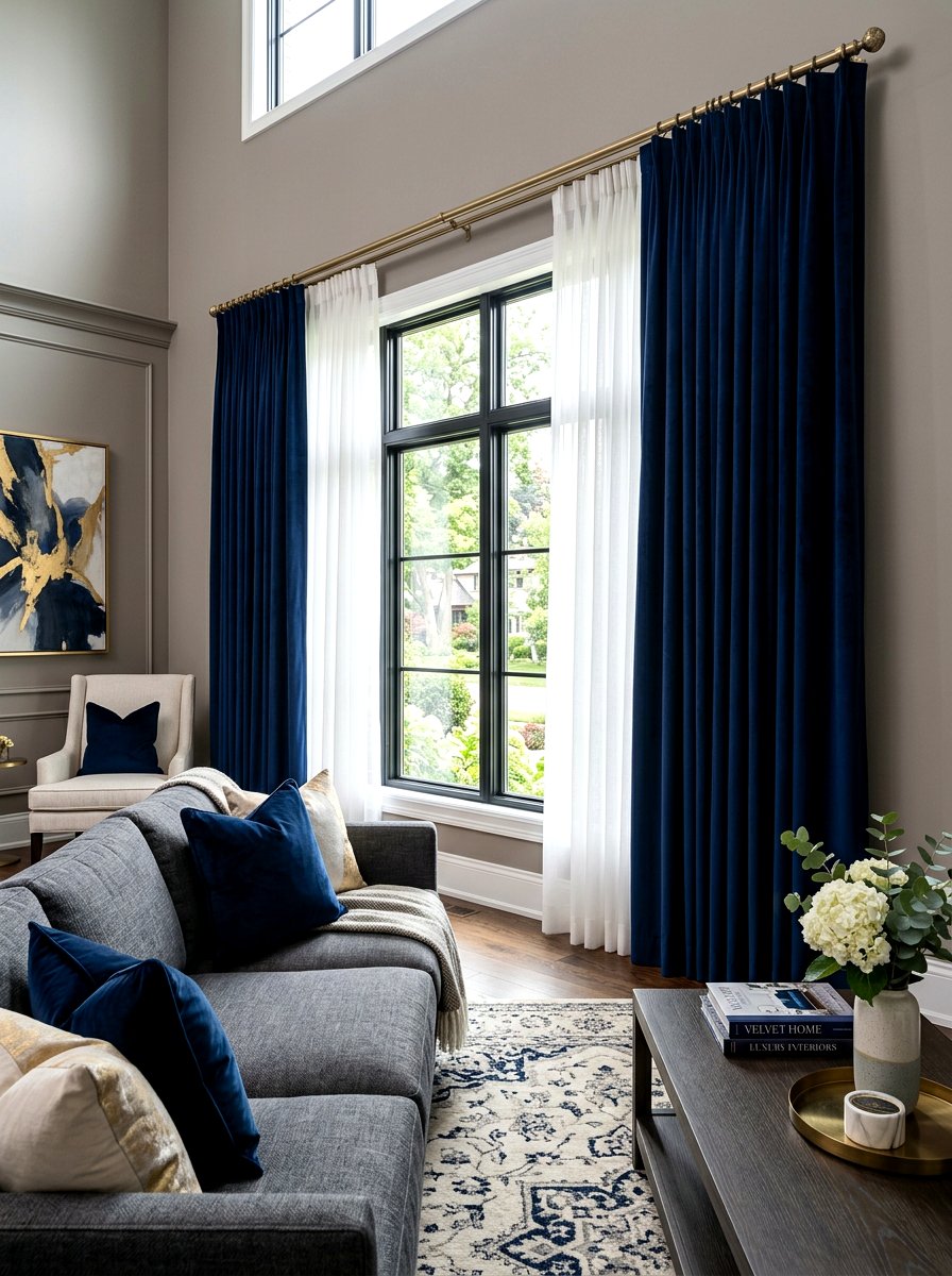 Layered Window Treatments - 30 editorial apartment decor ideas