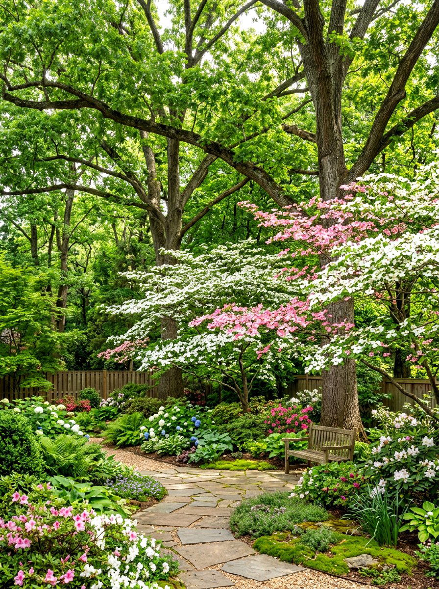 Layered backyard trees - 30 hummingbird oasis backyard ideas