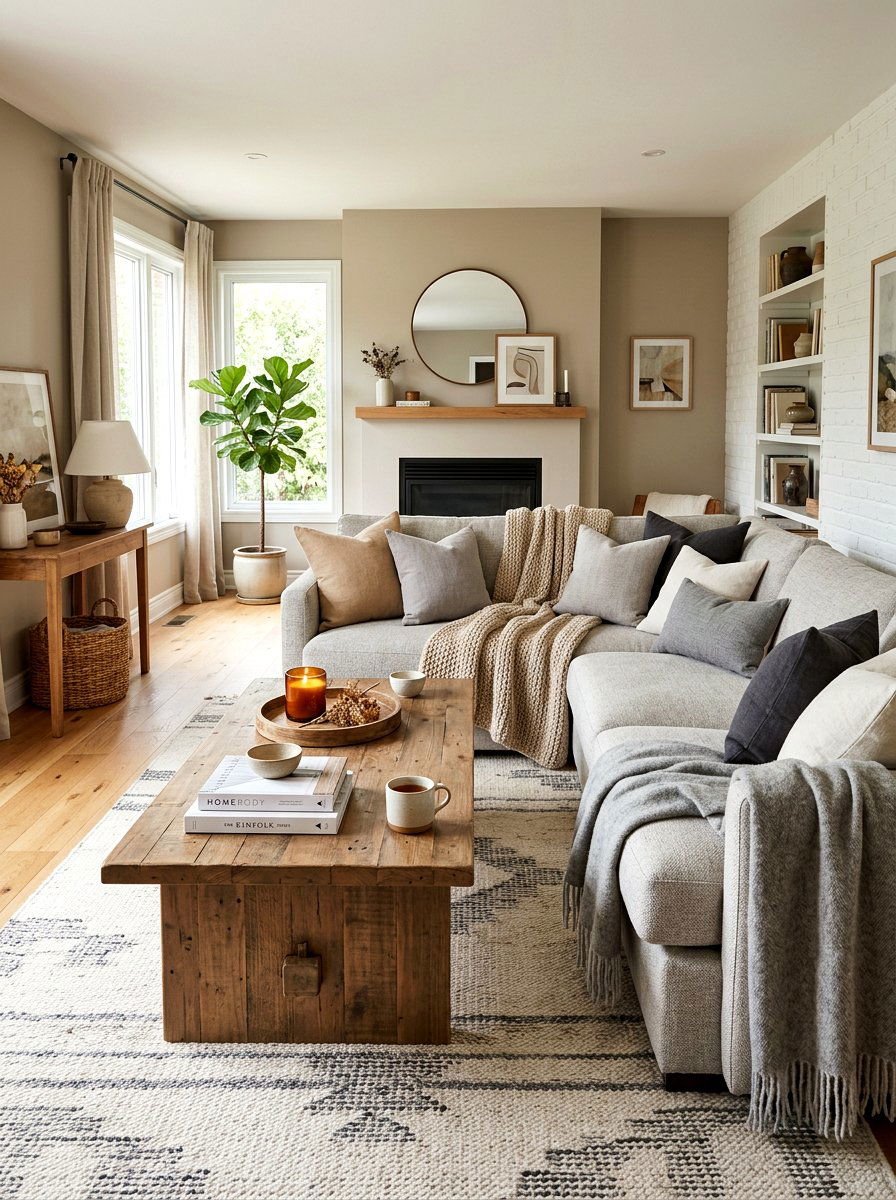 Layered textile living room - 30 Tuscan revival living room ideas