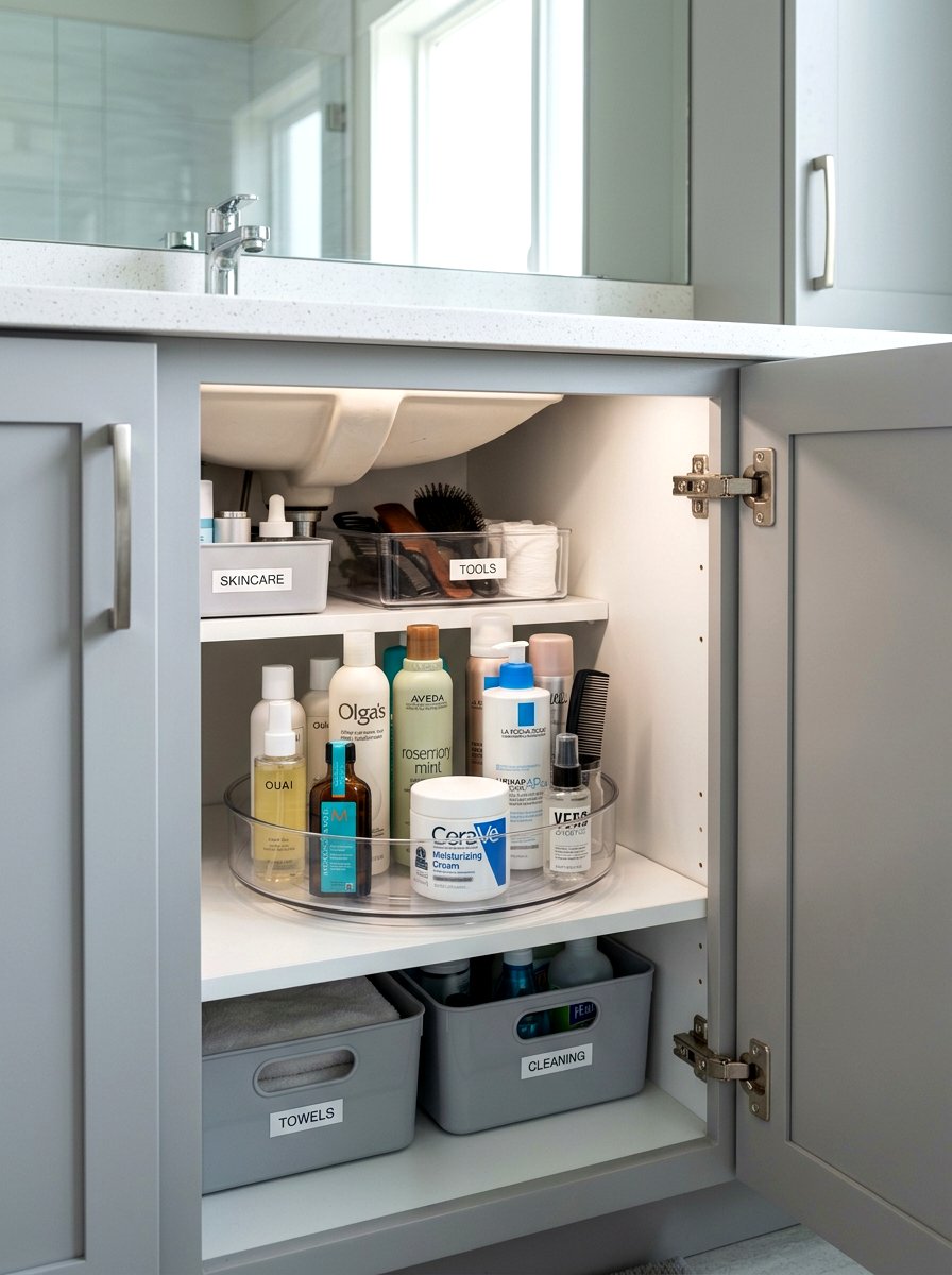Lazy Susan For Bathroom - 30 bathroom organization ideas
