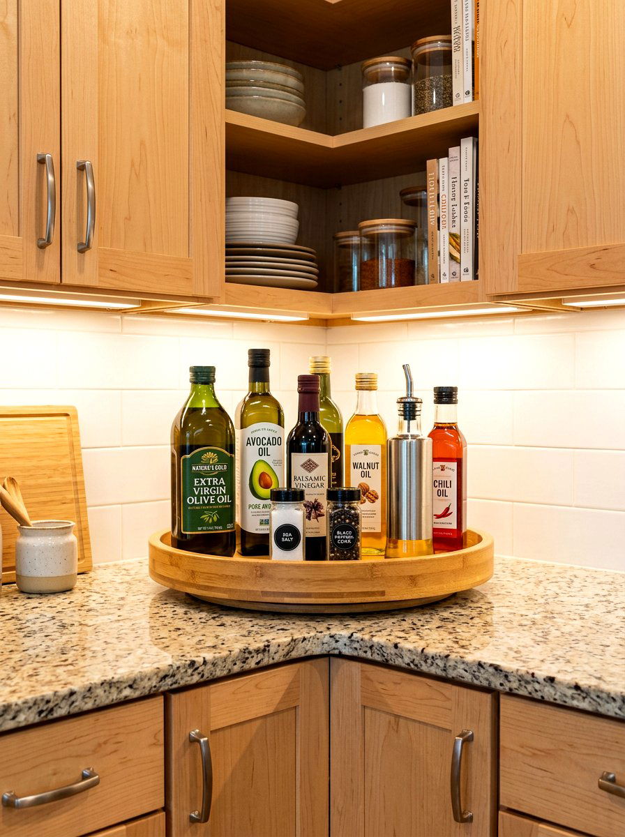 Lazy Susan Organizer - 30 zero waste pantry ideas