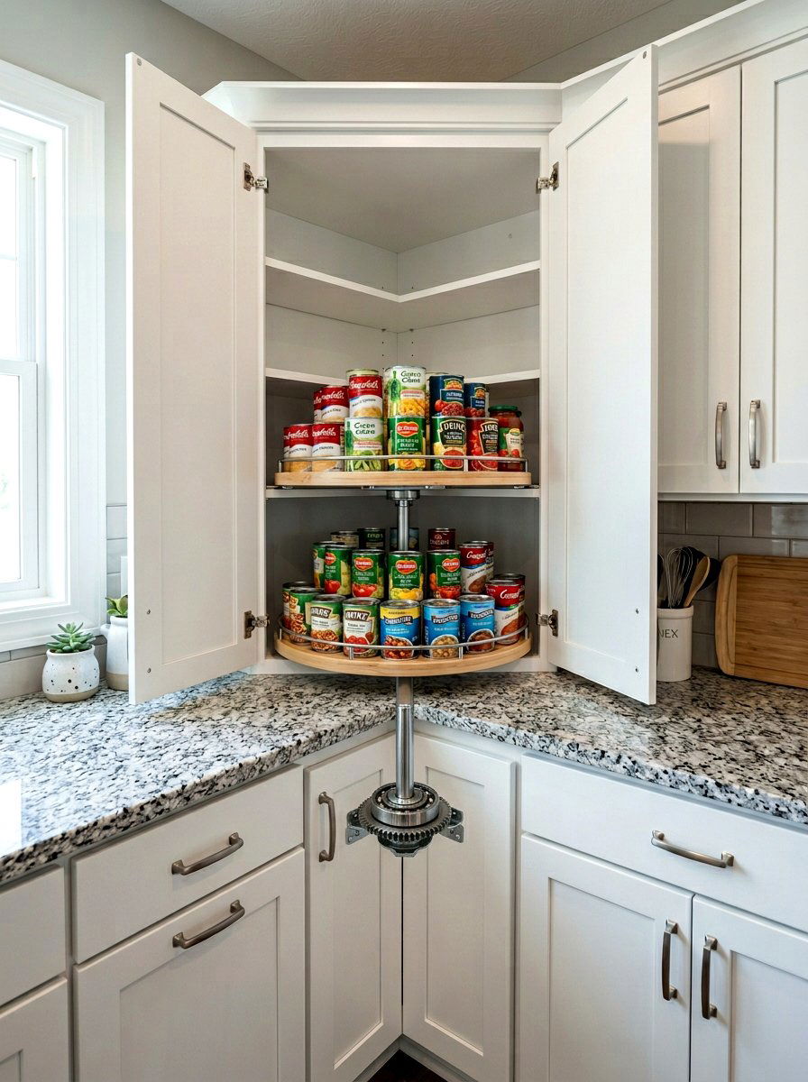 Lazy Susan Turntable - 30 can storage ideas