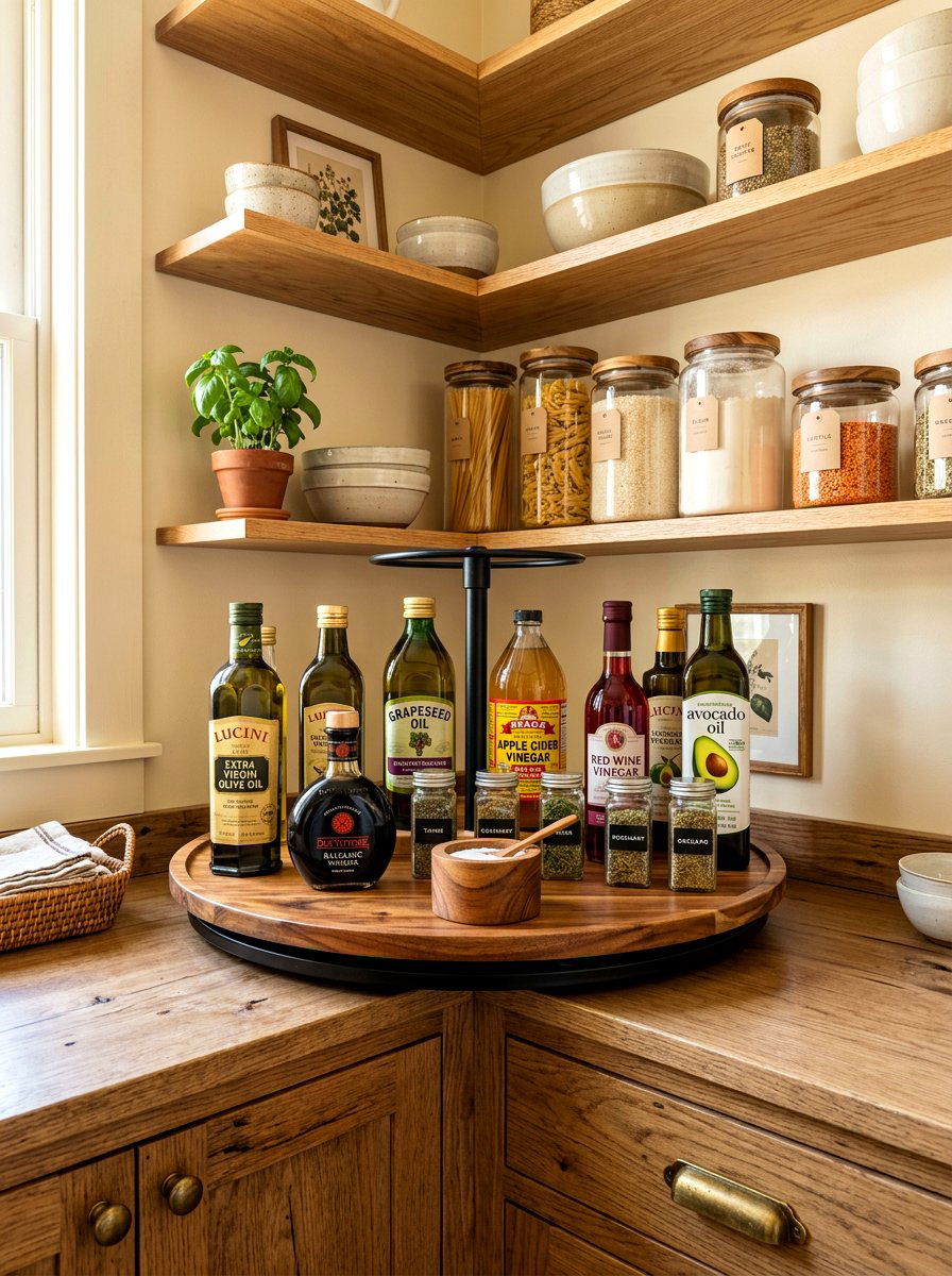 Lazy Susan Turntable - 30 refill station pantry ideas